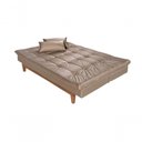 Ver imagem 5 de Sofá Cama Versátil 3 Lugares Império Reclinável Pés Madeira Espuma D33 Suede Chocolate 377