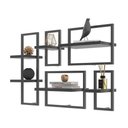 Ver imagem 2 de Conjunto 6 Prateleiras Industrial Preto - Pleno