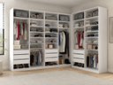 Ver imagem 1 de Closet Casal Duplo 100% MDF BP 277x140cm 09 Gavetas Sion Branco