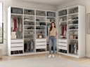 Ver imagem 6 de Closet Casal Duplo 100% MDF BP 277x140cm 09 Gavetas Sion Branco