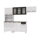 Ver imagem 2 de Cozinha Completa de Aço 4 Peças Armário para Forno-micro e Balcão Multimóveis Cr20371 Branco-