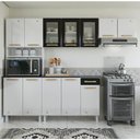 Ver imagem 1 de Cozinha Completa de Aço 4 Peças Armário para Forno-micro e Balcão Multimóveis Cr20371 Branco-