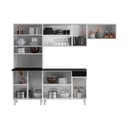 Ver imagem 4 de Cozinha Completa de Aço 4 Peças Armário para Forno-micro e Balcão Multimóveis Cr20371 Branco-