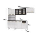 Ver imagem 3 de Cozinha Completa de Aço 4 Peças Armário para Forno-micro e Balcão Multimóveis Cr20371 Branco-