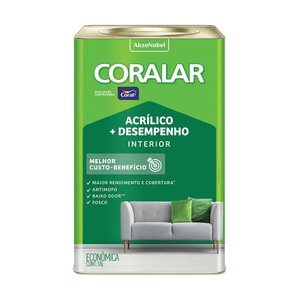 Tinta Acrilico Fosco Coralar Branca 18l - Coral