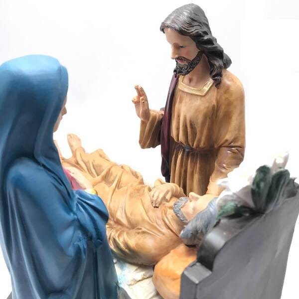 Imagem Vida Eterna - São José, Jesus e Maria Resina 30 cm - 5