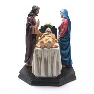 Imagem Vida Eterna - São José, Jesus e Maria Resina 30 cm