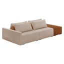 Ver imagem 1 de Sofá Ilha 2 Lugares Living 272cm Modulado para Sala Lary Bouclê Creme K01 - D'Rossi