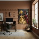 Ver imagem 2 de Quadro Decorativo Oxum e Iansã (oyá) - 70x50cm:moldura Branca