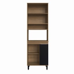 Módulo para Forno/Micro-ondas Cozinha Paola 68cm 02 portas com pés PA8501P Delmarco Delmarco Mel/Pre - 5