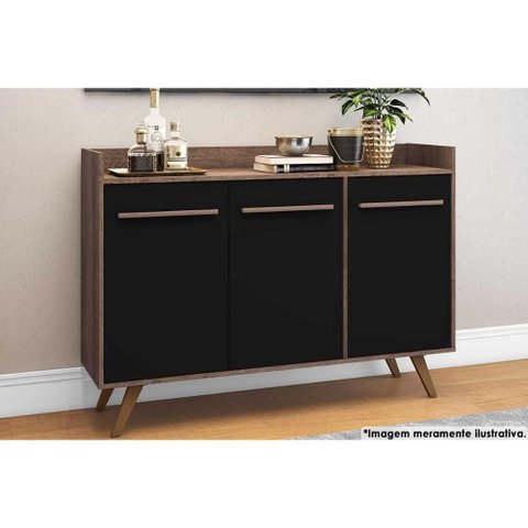 Aparador Sala RT3134 3PORTAS 136cm Rustico Movelbento