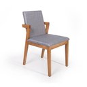 Ver imagem 1 de Cadeira de Jantar Estofada Luna - Cinza Escuro