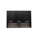 Ver imagem 1 de Armário Aéreo Multiuso 3 Portas 87x27x61 - Preto