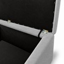 Ver imagem 6 de Calcadeira Recamier Baú Estofada 100cm para Cama Solteiro Suede Cinza