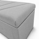 Ver imagem 5 de Calcadeira Recamier Baú Estofada 100cm para Cama Solteiro Suede Cinza