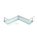 Ver imagem 2 de Porta Shampoo De Canto em L Cromado Com Base De Vidro