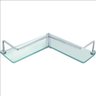 Porta Shampoo De Canto em L Cromado Com Base De Vidro - 1