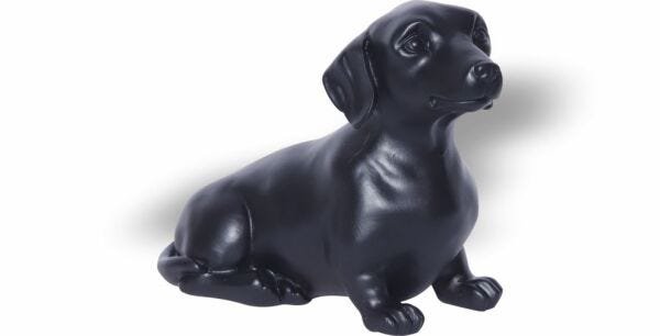 Escultura Cachorro em Resina 15X14X9 cm - 1