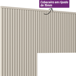 Cabeceira Casal Queen Laranjeiras 240cm Cor Off White Linea Brasil - 7