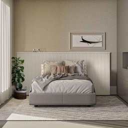 Cabeceira Casal Queen Laranjeiras 240cm Cor Off White Linea Brasil - 1