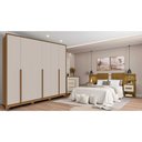 Ver imagem 3 de Guarda Roupa New Guarapari com 6 Portas e 6 Gavetas Móveis Rimo Jequitibá/off White