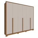 Ver imagem 1 de Guarda Roupa New Guarapari com 6 Portas e 6 Gavetas Móveis Rimo Jequitibá/off White