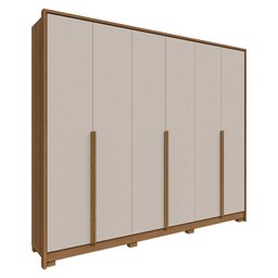 Guarda Roupa New Guarapari com 6 Portas e 6 Gavetas Móveis Rimo Jequitibá/off White - 1