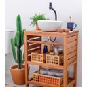 Ver mais imagens de CESTO ORGANIZADOR VAZADO EM BAMBU NATURAL:Bambu