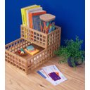 Ver imagem 4 de CESTO ORGANIZADOR VAZADO EM BAMBU NATURAL:Bambu