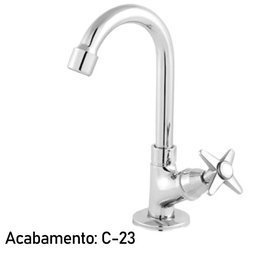 Torneira para Lavatório Bica Móvel 1195 com Arejador Acabemento C-23 Medida 1/2 D Metais Sanitários - 4