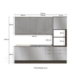 Cozinha Completa Nox Onix/steel/vidro Inox 6 Peças - 4