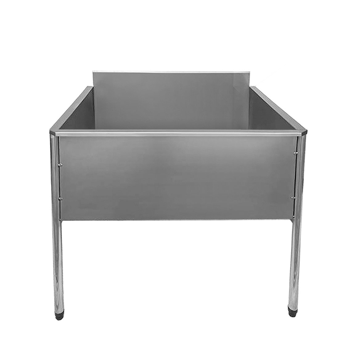 Tanque Aço Inox Com Espelho E Uma Cuba 112x51x45cm - 120x55x90cm - Brascool