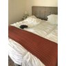 PESEIRA DE TRICOT XALE PARA SALA CAMA CASAL QUEEN 230 X 60 CM COR Ferrugem - 3