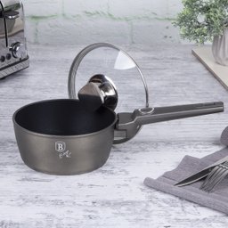 Panela Antiaderente Tripla Camada de Mármore Tampa Vidro 16cm 1,2l Berlinger Haus Fogão Indução Cook - 10