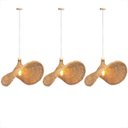 Ver imagem 1 de 3 Pendente Fibra Natural Artesanal 60 X 37 Rattan Sala Nat80