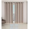 Cortina Voil Xadrez Para Sala, Quarto e Cozinha 6,00 x 2,50 Avelã - 1