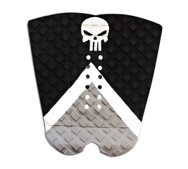 Deck Pranchinha Surf Red Skull Triagle Preto Branco Cinza - 3