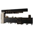 Ver imagem 2 de Armário de Cozinha Completa Atlanta Loop com Vidro Carraro Preto Touch