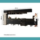 Ver imagem 7 de Armário de Cozinha Completa Atlanta Loop com Vidro Carraro Preto Touch