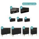 Ver imagem 4 de Armário de Cozinha Completa Atlanta Loop com Vidro Carraro Preto Touch