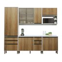 Ver imagem 4 de Cozinha Modulada Completa 5 Peças 270cm com Vidro Reflecta e Pátina Ff-avelã Ff