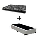 Ver imagem 1 de Cama Box Solteiro 88 Tecido Sintético Branco com Colchão Belize Bello Box - D33 Preto 57x88x188