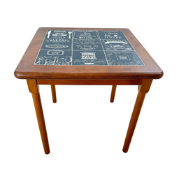 Conjunto de Mesa Jantar Madeira 80x80 Fast Food Preto com 2 Cadeiras Marrom - 2