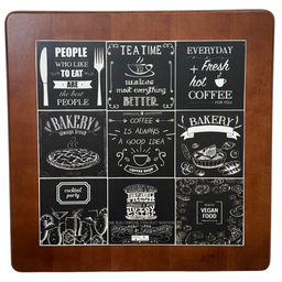 Conjunto de Mesa Jantar Madeira 80x80 Fast Food Preto com 2 Cadeiras Marrom - 3