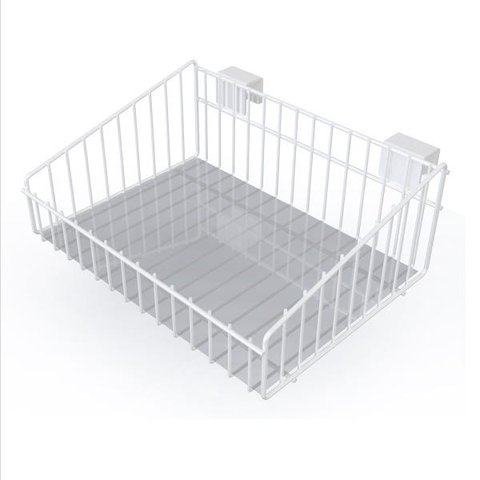 Cesto Aramado para Barra 29cm Branco