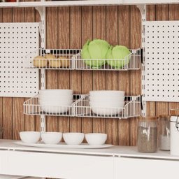 Cesto Aramado para Barra 29cm Branco - 4