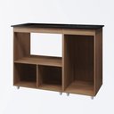 Ver imagem 2 de Balcão para Cooktop Mayla 3 Portas MDP 114cm Preto Desk Design