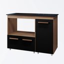 Ver imagem 1 de Balcão para Cooktop Mayla 3 Portas MDP 114cm Preto Desk Design