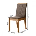 Ver imagem 4 de Mesa de Jantar 4 Lugares Alicia com Vidro Nature/off White/bege - Panorama Móveis