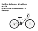 Ver imagem 2 de Bicicleta de Passeio Ultra Bikes -18 Marchas Freios V-brakes Cor:branco